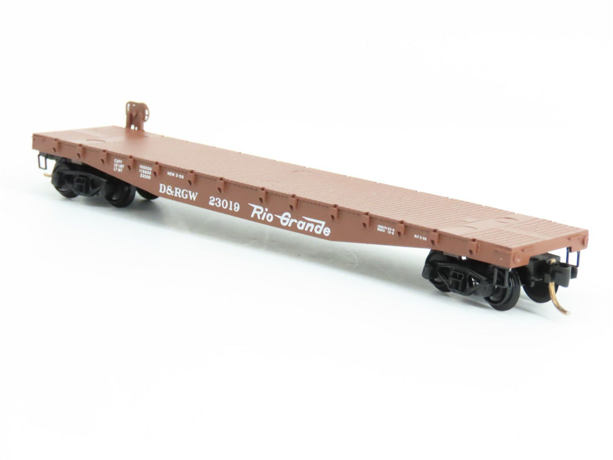 N Scale Micro-Trains MTL 45060 D&amp;RGW Rio Grande Railroad 50&#39; Flat Car #23019
