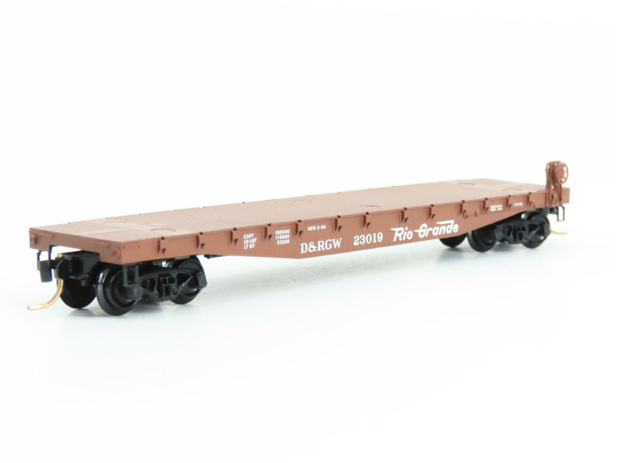 N Scale Micro-Trains MTL 45060 D&amp;RGW Rio Grande Railroad 50&#39; Flat Car #23019