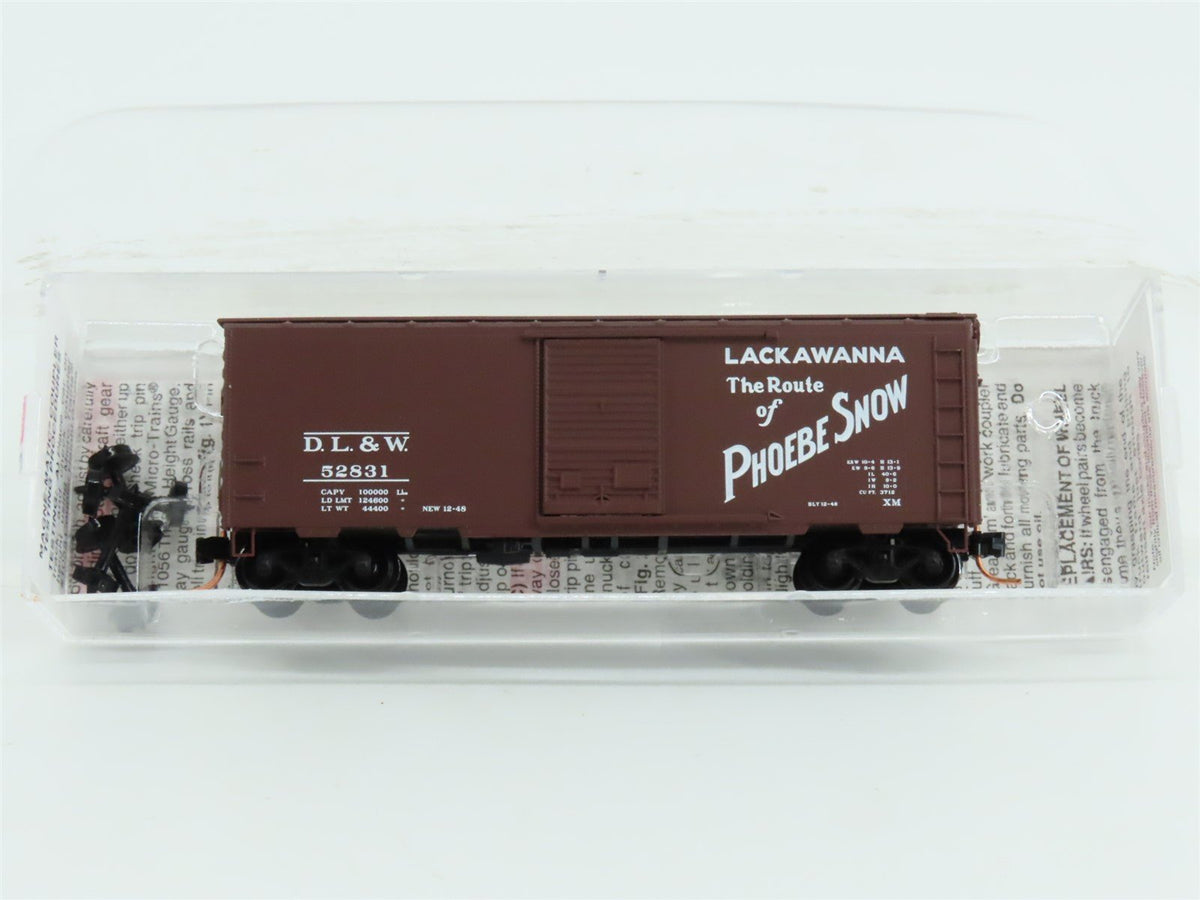 N Scale Micro-Trains MTL 20667 DL&amp;W Lackawanna Phoebe Snow 40&#39; Box Car #52831