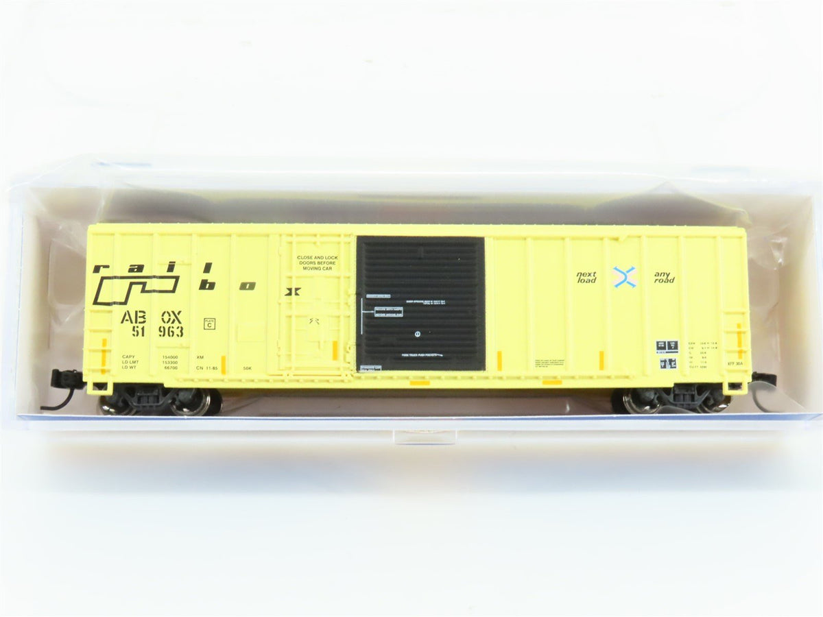 N Scale Athearn ATH24590 ABOX Railbox 50&#39; FMC Exterior Post Boxcar #51963