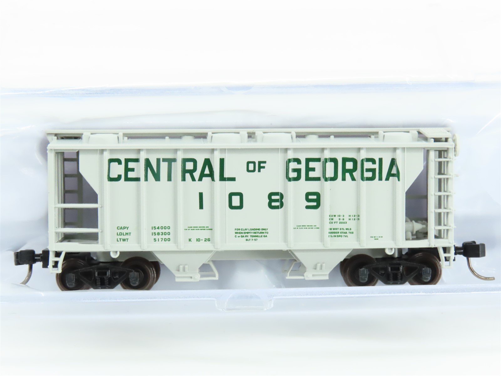 N Scale Atlas 50005899 CofG Central of Georgia PS2 2-Bay Hopper Car #1089