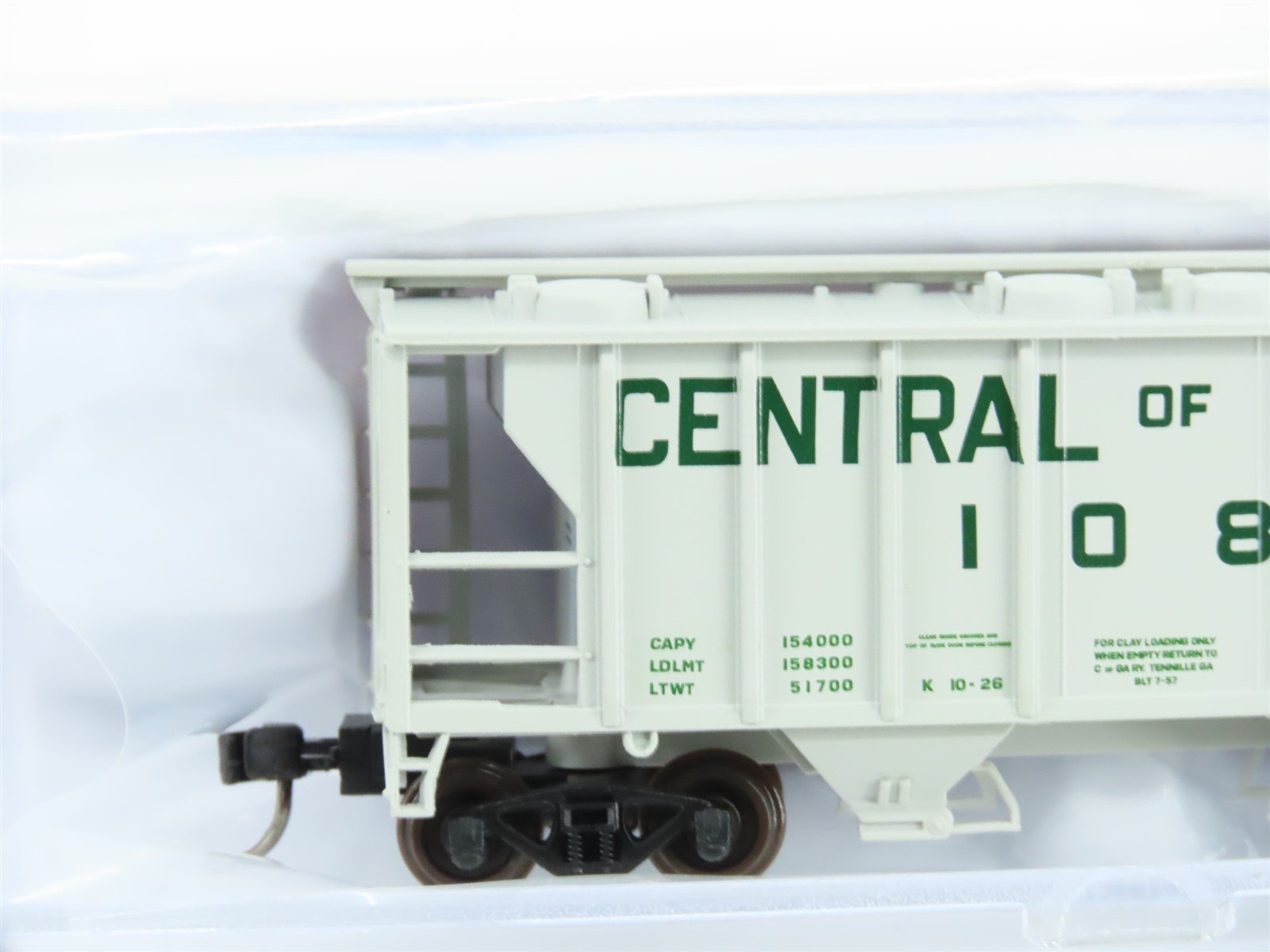 N Scale Atlas 50005899 CofG Central of Georgia PS2 2-Bay Hopper Car #1089
