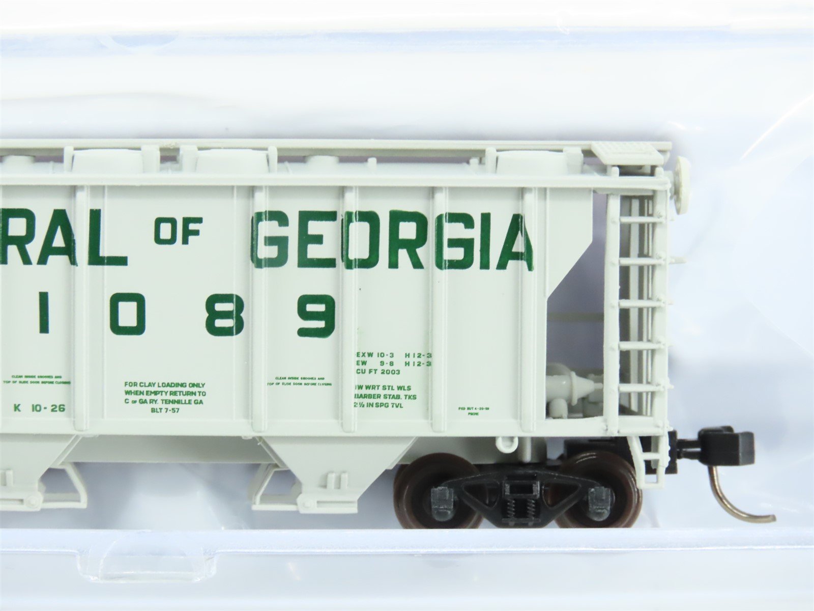 N Scale Atlas 50005899 CofG Central of Georgia PS2 2-Bay Hopper Car #1089