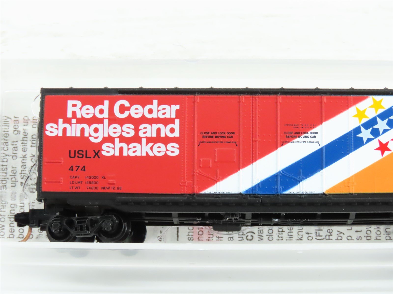N Scale Micro-Trains MTL 75060 USLX Canadian Forest Products 50' Box Car #474