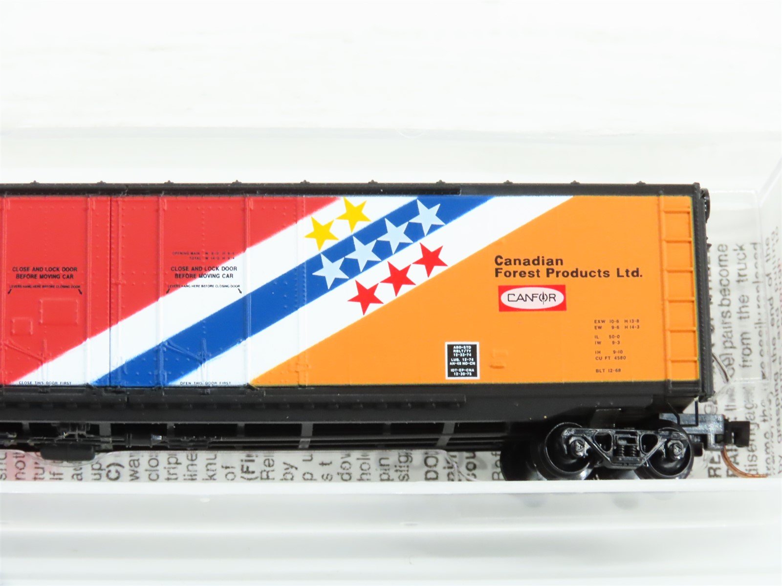 N Scale Micro-Trains MTL 75060 USLX Canadian Forest Products 50' Box Car #474