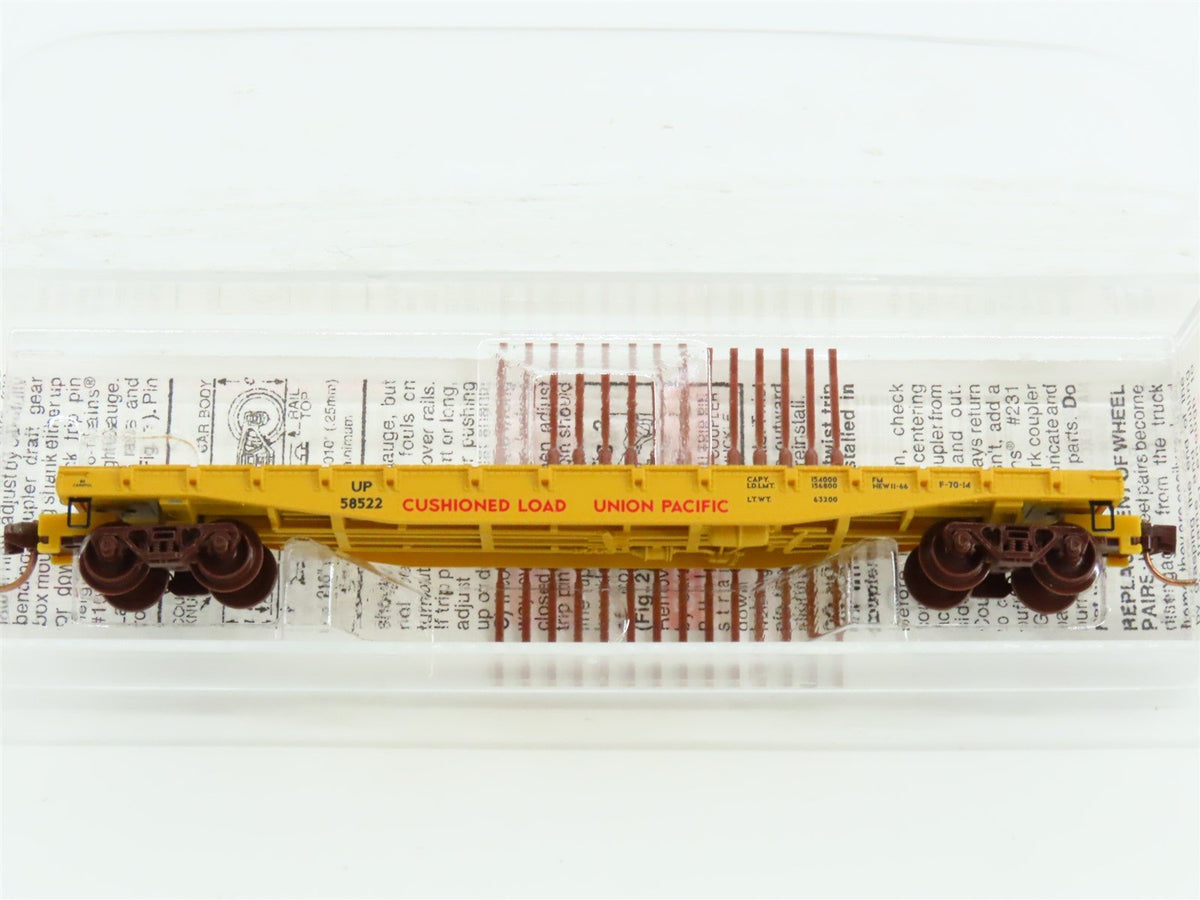 N Scale Micro-Trains MTL 45070 UP Union Pacific Railroad 50&#39; Flat Car #58522