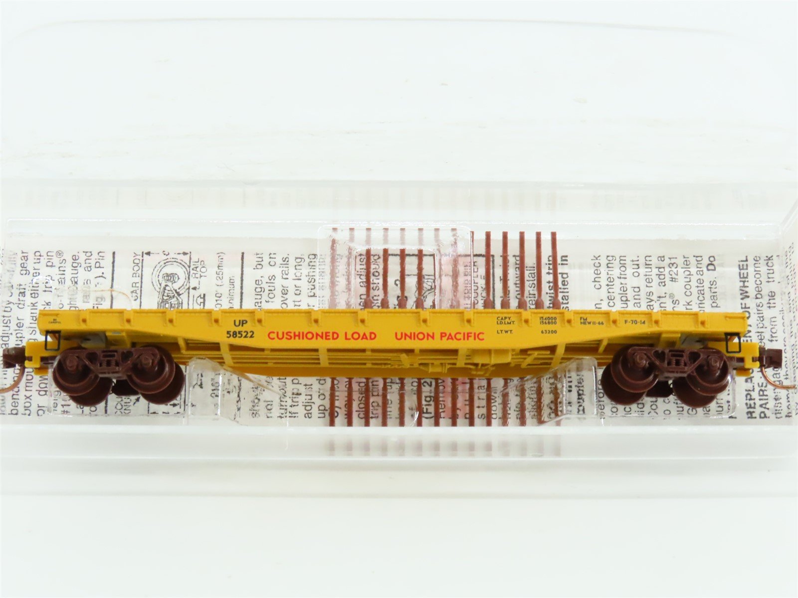 N Scale Micro-Trains MTL 45070 UP Union Pacific Railroad 50' Flat Car #58522