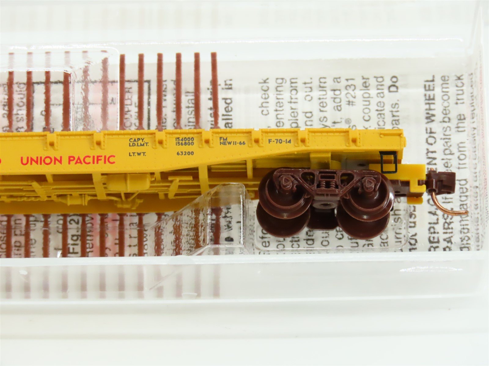 N Scale Micro-Trains MTL 45070 UP Union Pacific Railroad 50' Flat Car #58522