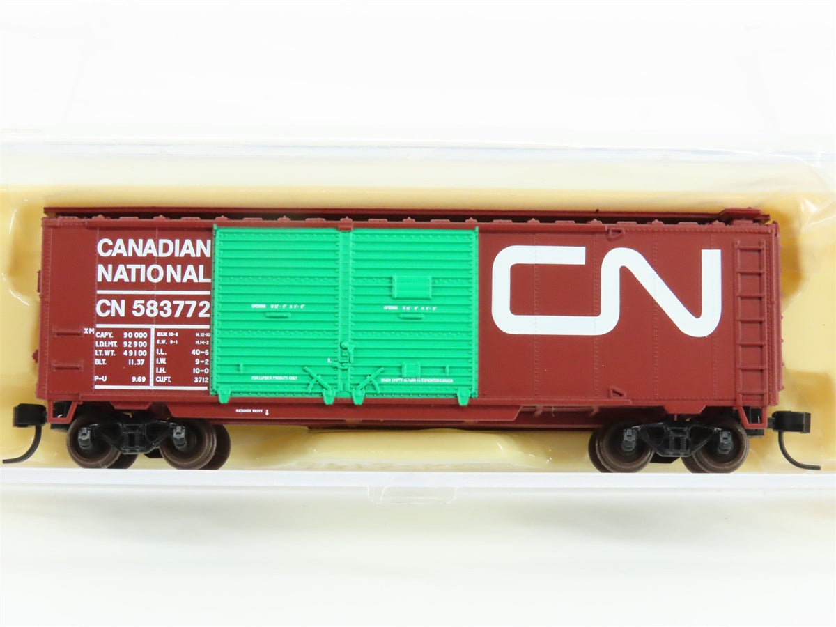 N Scale Atlas 38851 CN Canadian National 40&#39; Double Door Boxcar #583772