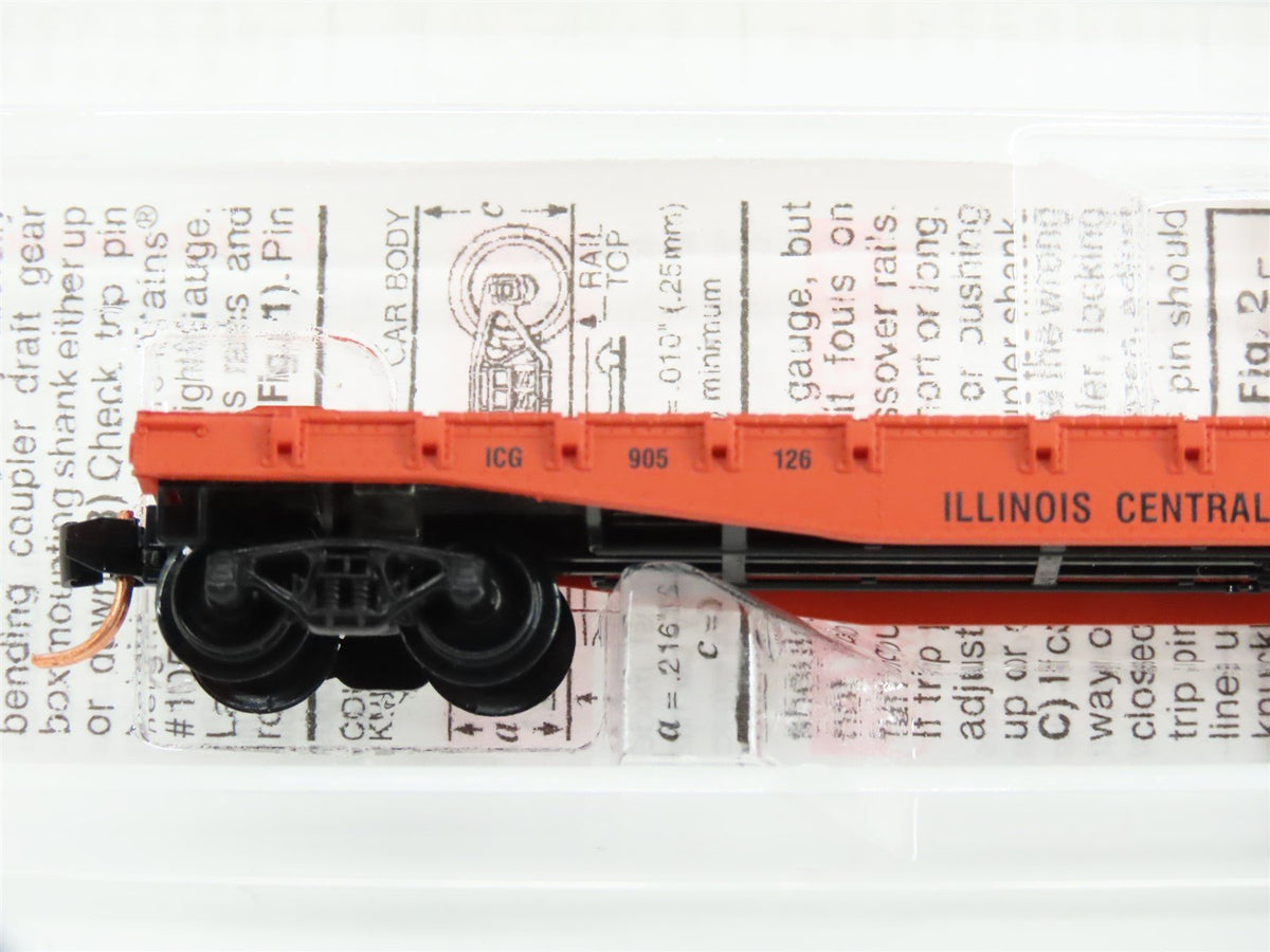 N Scale Micro-Trains MTL 45010 ICG Illinois Central Gulf 50&#39; Flat Car #905126