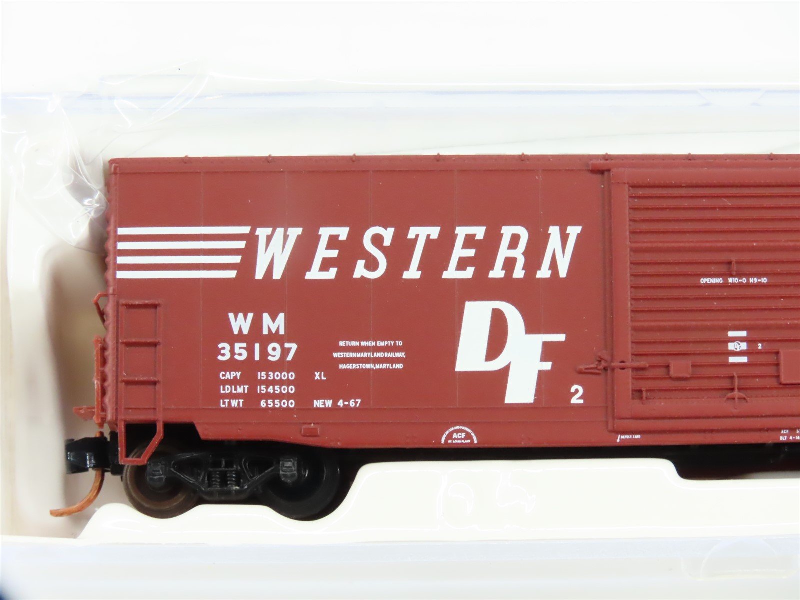 N Scale Atlas 45052 WM Western Maryland 50' Single Door Boxcar #35197