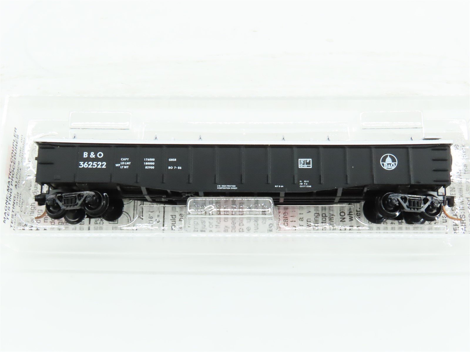 N Scale Micro-Trains MTL 106040 B&O Baltimore & Ohio 50' Gondola #362522