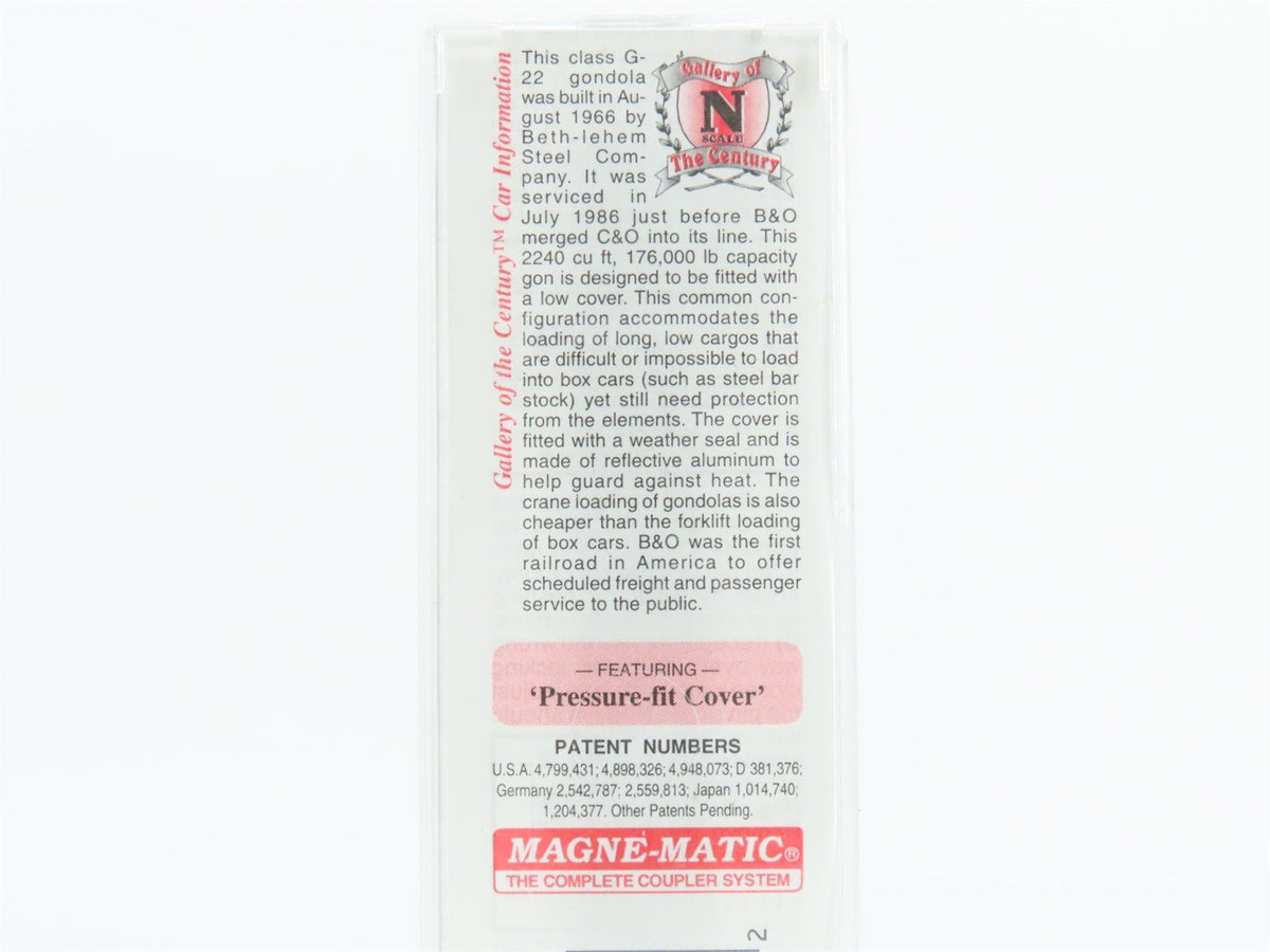 N Scale Micro-Trains MTL 106040 B&amp;O Baltimore &amp; Ohio 50&#39; Gondola #362522
