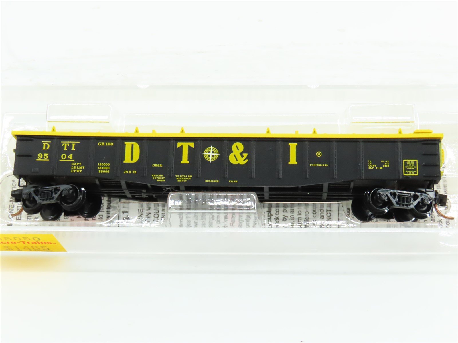 N Scale Micro-Trains MTL 106050 DTI Detroit Toledo & Ironton 50' Gondola #9504