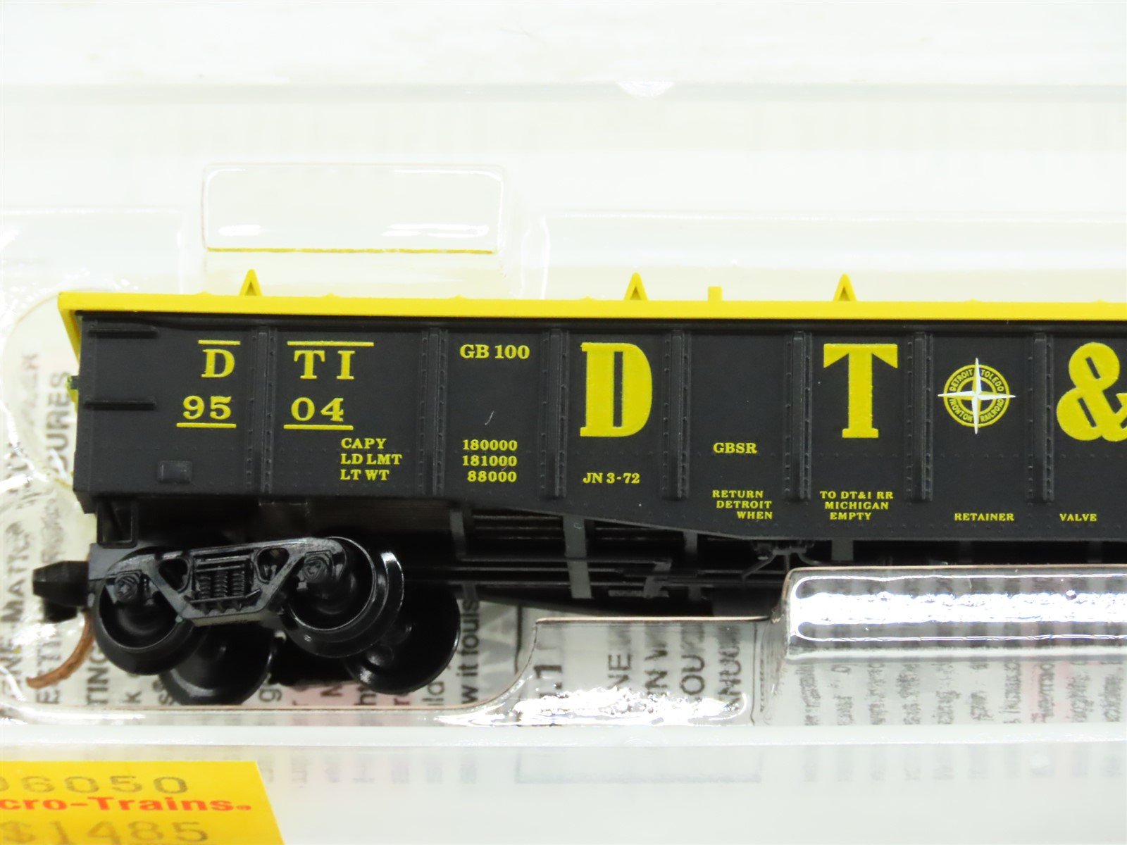N Scale Micro-Trains MTL 106050 DTI Detroit Toledo & Ironton 50' Gondola #9504