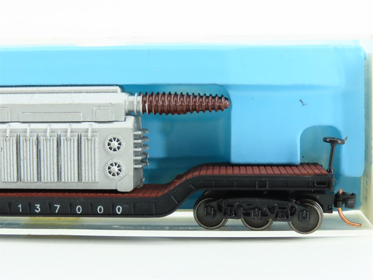 N Scale Atlas 2341 CN Canadian National Depressed Flatcar #137000 w/ Load