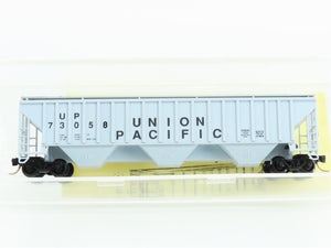 N Scale Precision Masters 1401 UP Union Pacific 3-Bay Hopper Custom Road #73058