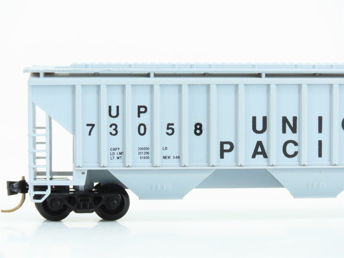 N Scale Precision Masters 1401 UP Union Pacific 3-Bay Hopper Custom Road #73058