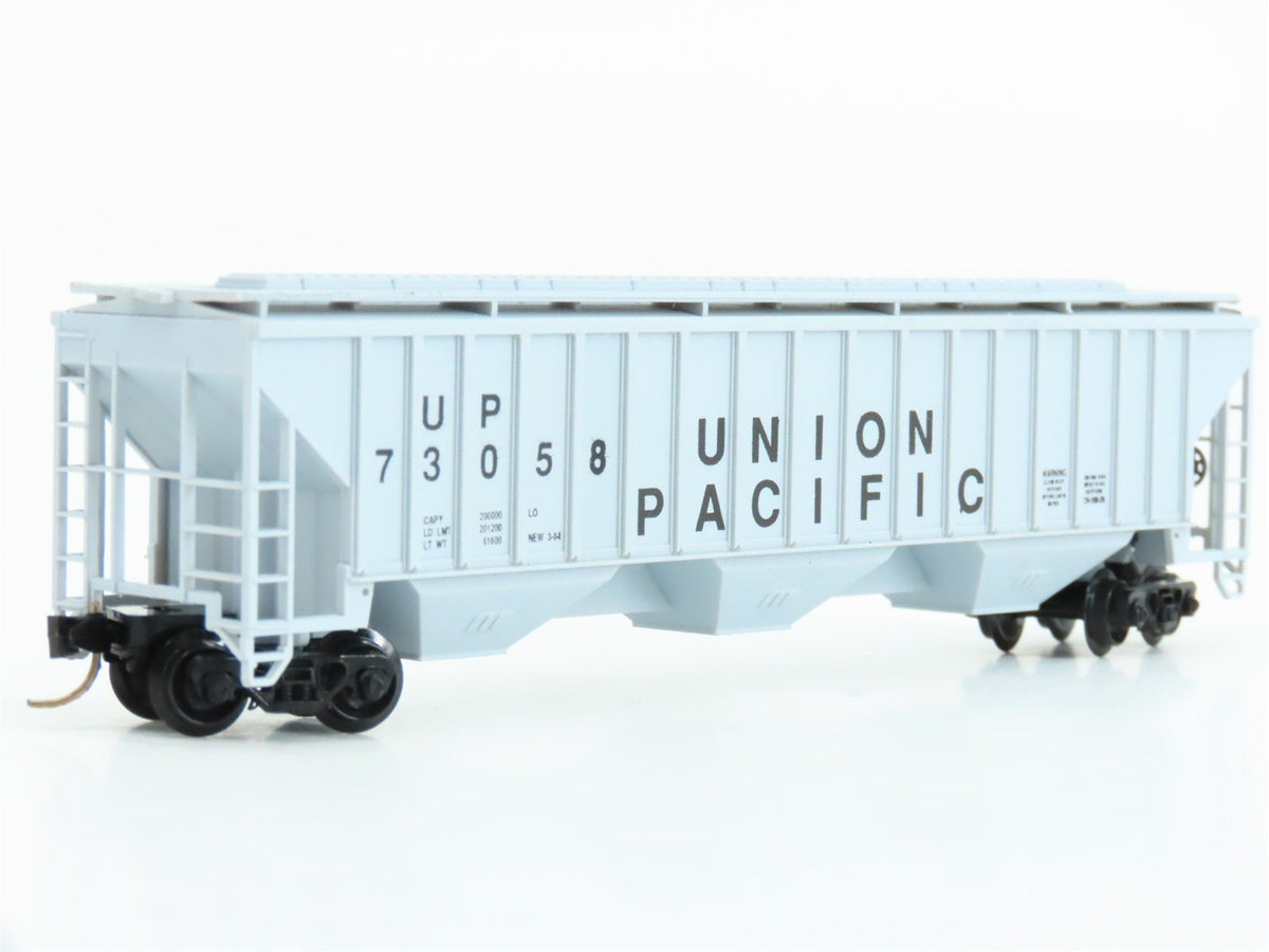 N Scale Precision Masters 1401 UP Union Pacific 3-Bay Hopper Custom Road #73058