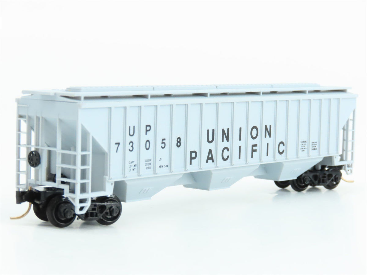 N Scale Precision Masters 1401 UP Union Pacific 3-Bay Hopper Custom Road #73058