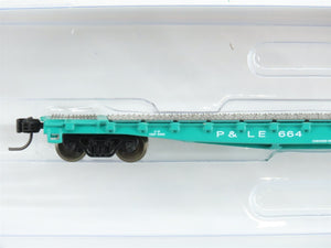 N Scale Athearn ATH15790 P&LE Pittsburgh & Lake Erie 53' GSC Flatcar #664