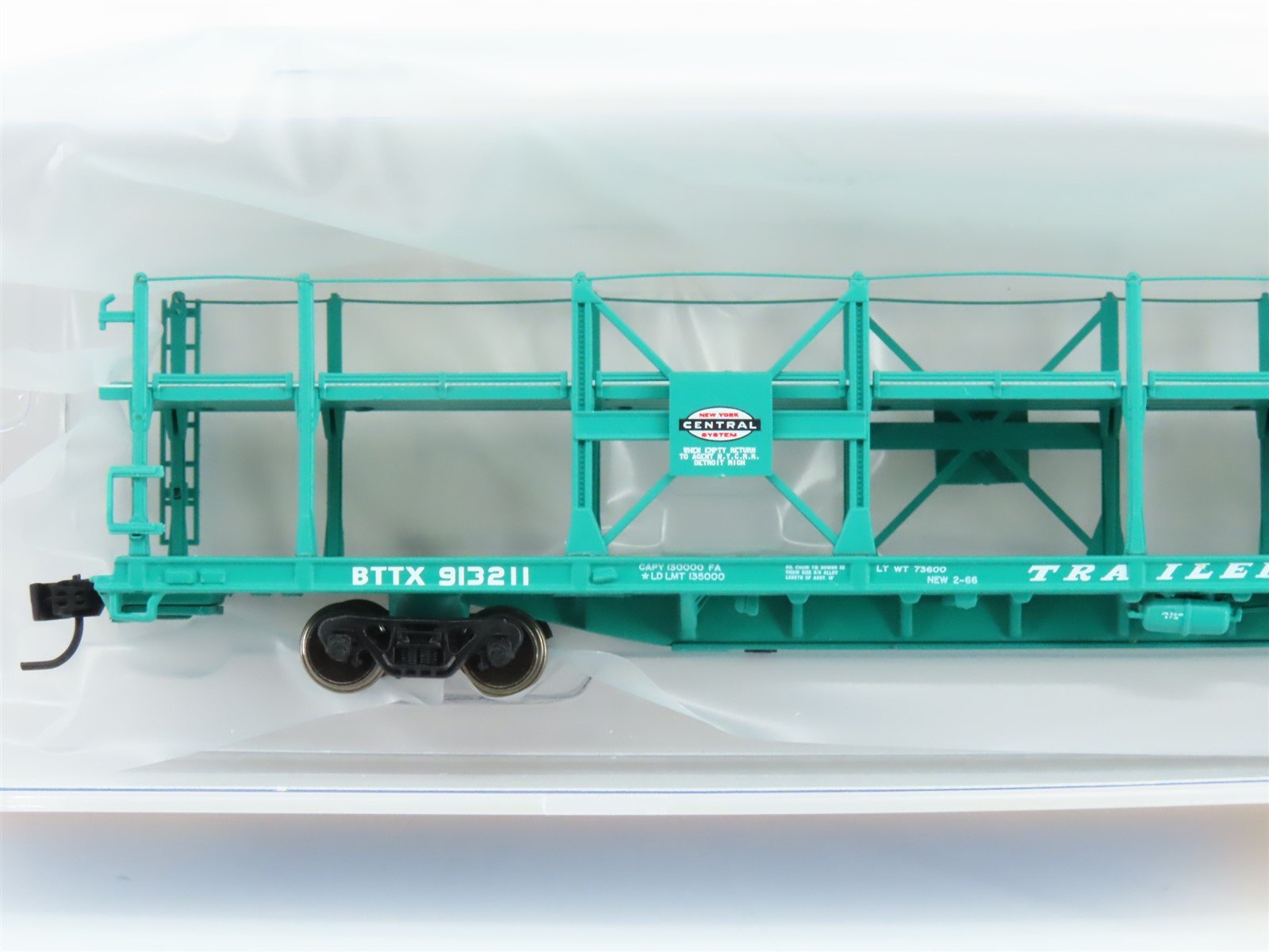 N Scale Athearn ATH15031 BTTX New York Central 89' Auto Rack Flatcar #913211