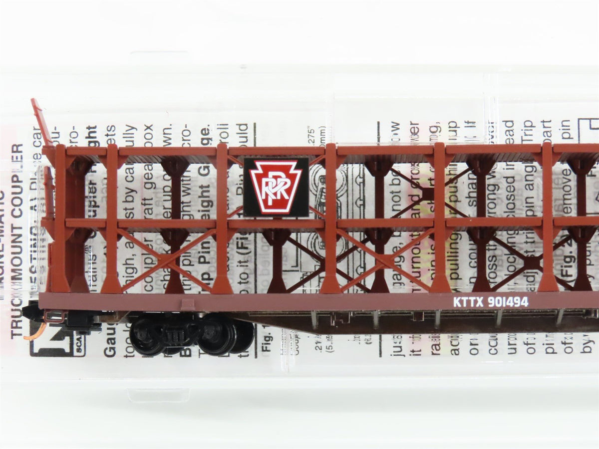 N Micro-Trains MTL 11200030 PRR Pennsylvania 89&#39; Tri-Level Auto Rack #901494