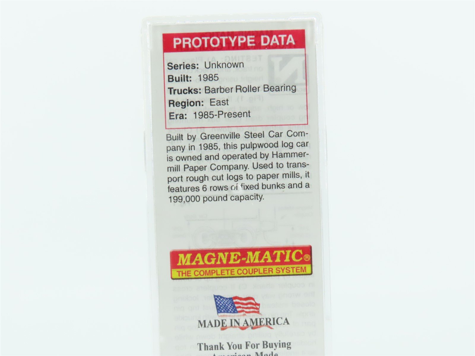 N Micro-Trains MTL 11500061 HPAX Hammermill Paper 65' 100-Ton Log Car #85014