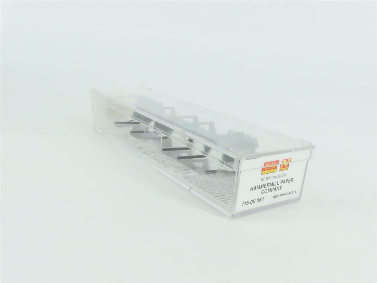N Micro-Trains MTL 11500061 HPAX Hammermill Paper 65&#39; 100-Ton Log Car #85014