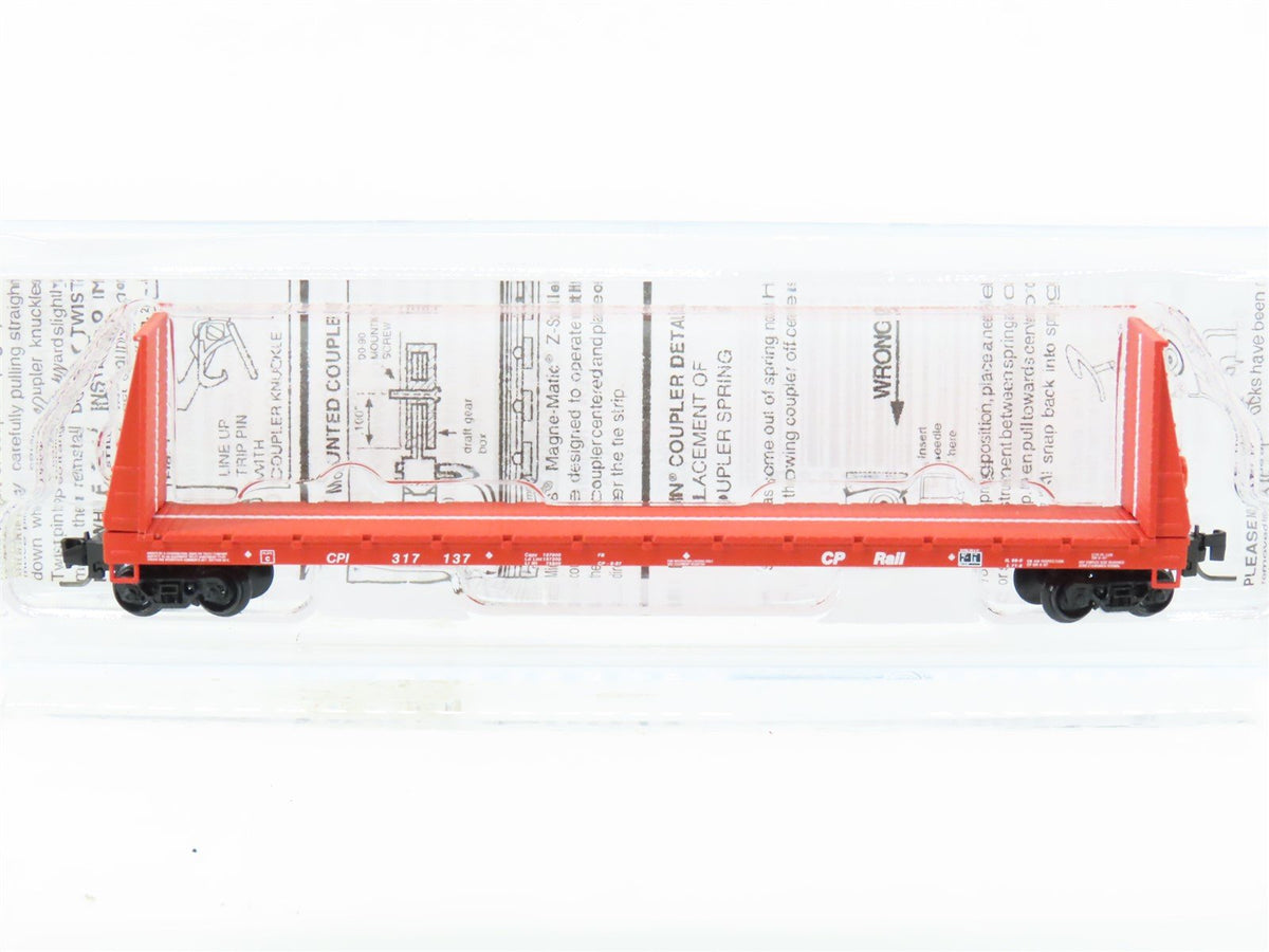 Z Micro-Trains MTL 52700031 CP Rail Canadian Pacific 60&#39; Bulkhead Flat Car #317