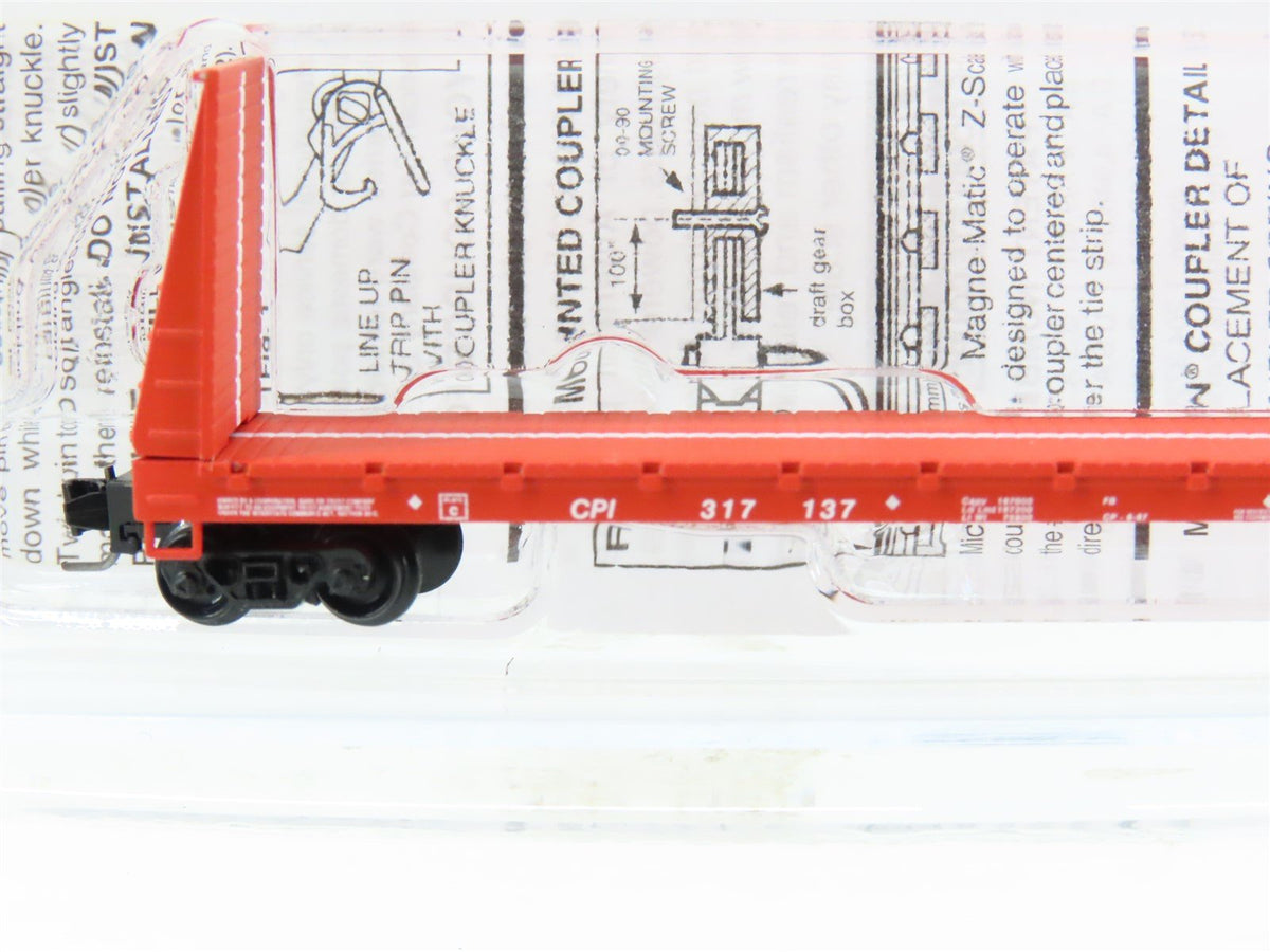 Z Micro-Trains MTL 52700031 CP Rail Canadian Pacific 60&#39; Bulkhead Flat Car #317