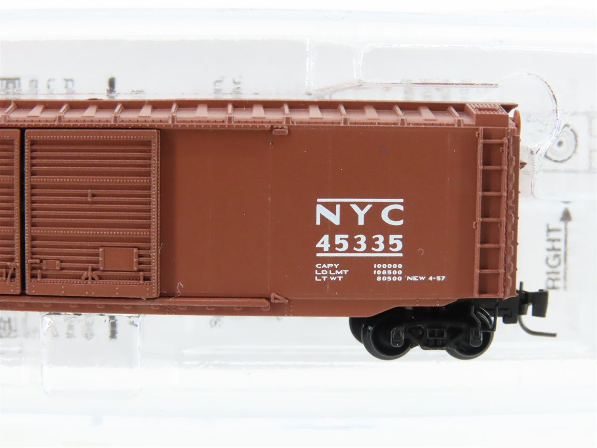 Z Micro-Trains MTL 50600161 NYC &quot;Early Bird&quot; 50&#39; Box Car #45335 w/ Pipe Load