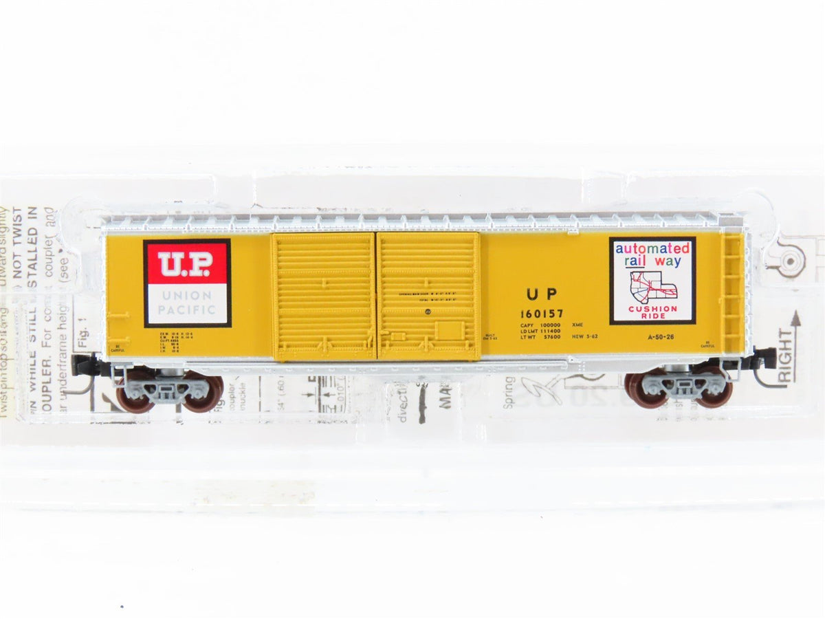 Z Scale Micro-Trains MTL 50600080 UP &quot;Automated Railway&quot; 50&#39; Box Car #160157