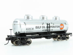 HO Scale Walthers Mainline #910-1135 SHPX Gulf Oil Corp 36' 3 Dome Tank Car #64