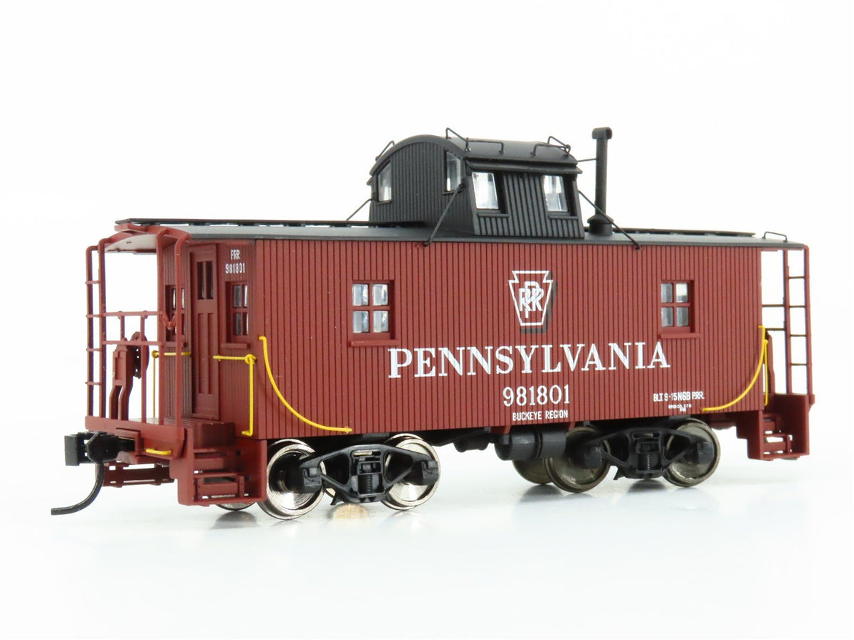 HO Walthers Platinum Line #932-7652 PRR Pennsylvania N6B Wood Caboose #981801