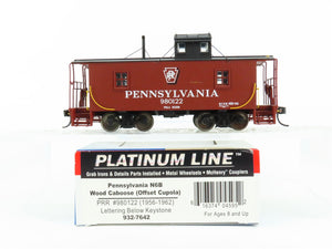 HO Walthers Platinum Line #932-7642 PRR Pennsylvania N6B Wood Caboose #980122