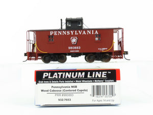 HO Walthers Platinum #932-7653 PRR Pennsylvania N6B Wood Caboose #980883