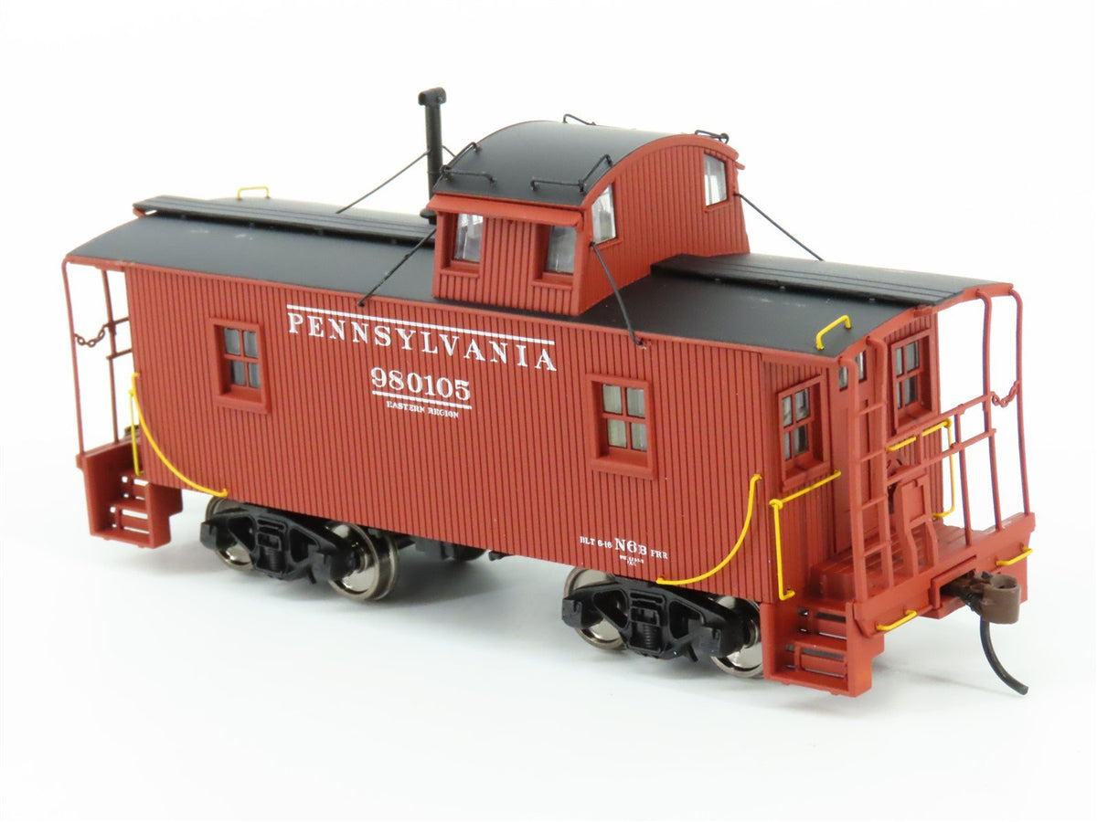 HO Walthers Platinum #932-7641 PRR Pennsylvania N6B Wood Caboose #980105