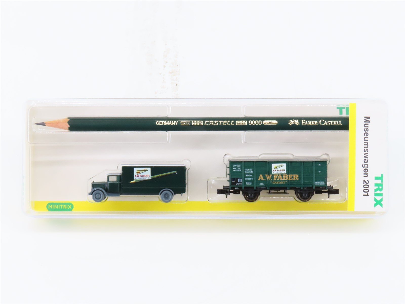 N Scale Minitrix 15049 A. W. Faber "Castell" Museum Box Car w/ Truck & Pencil