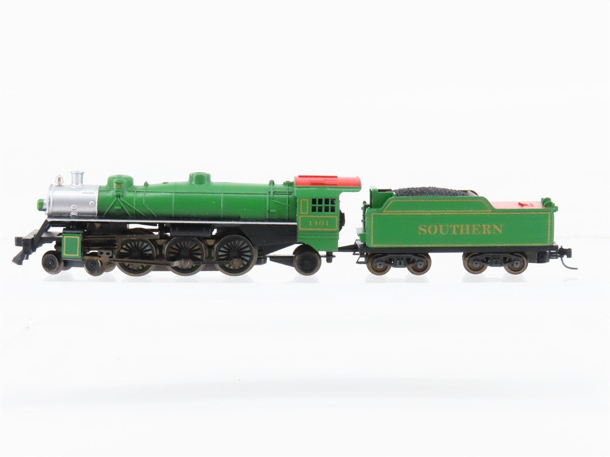 Z Scale Marklin Mini-Club 88811 SOU Southern 4-6-2 Steam #1401 w/ Caboose