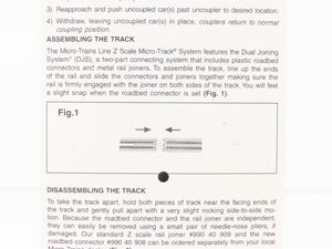 Z Scale Micro-Trains MTL 99040906 Micro-Track 110mm Straight Track w/ Uncoupler