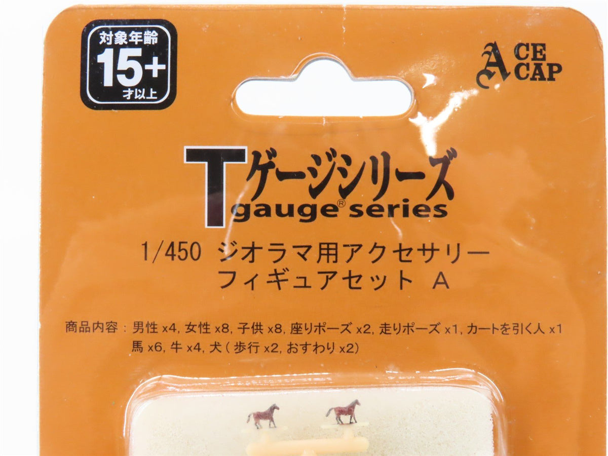 T Gauge 1/450 Scale Eishindo Ace Cap People, Horses, Cows &amp; Dogs 38-Figure Set A