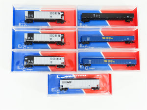 Lot of 7 N Scale E&C Shops BNSF, NS, BN, & CRLE Gondolas & Coalporters