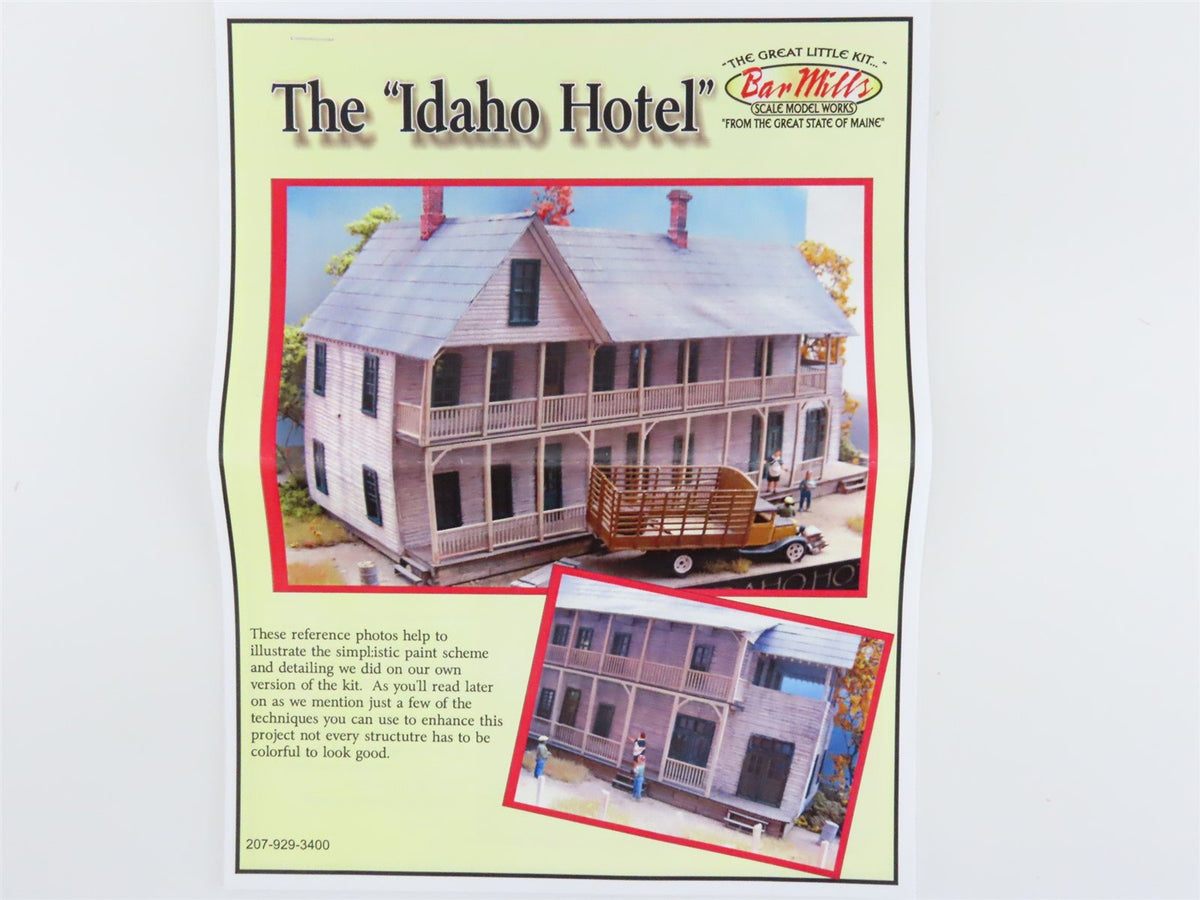 HO Scale Bar Mills Laser-Cut Kit #0152 The &quot;Idaho Hotel&quot;