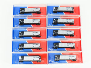 Lot of 10 N Scale E&C Shops BNSF Railway Johnstown Coalporters w/ Load