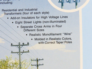 HO 1/87 Scale Walthers Cornerstone Kit #933-3101 Electric Utility Poles Set