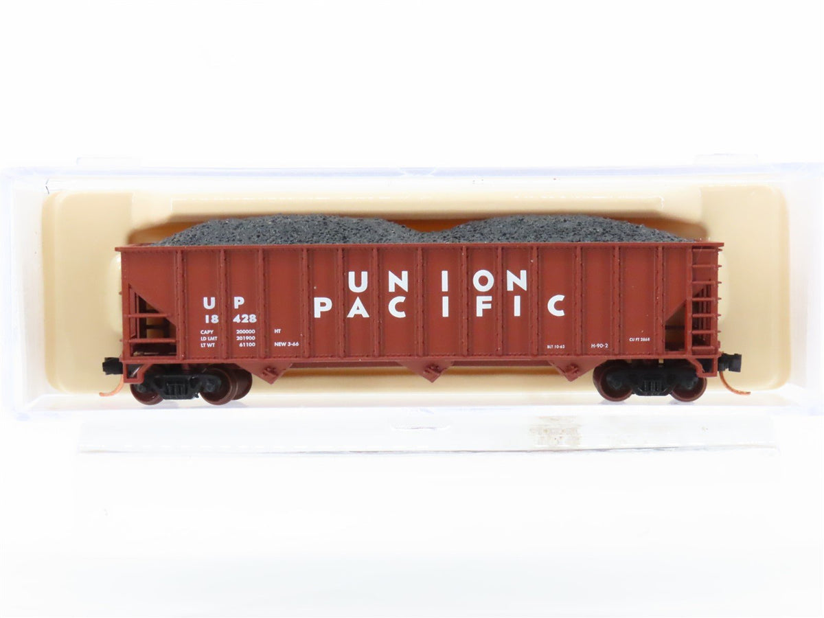N Scale Atlas 32632 UP Union Pacific 90-Ton 3-Bay Hopper #18428 w/ Load