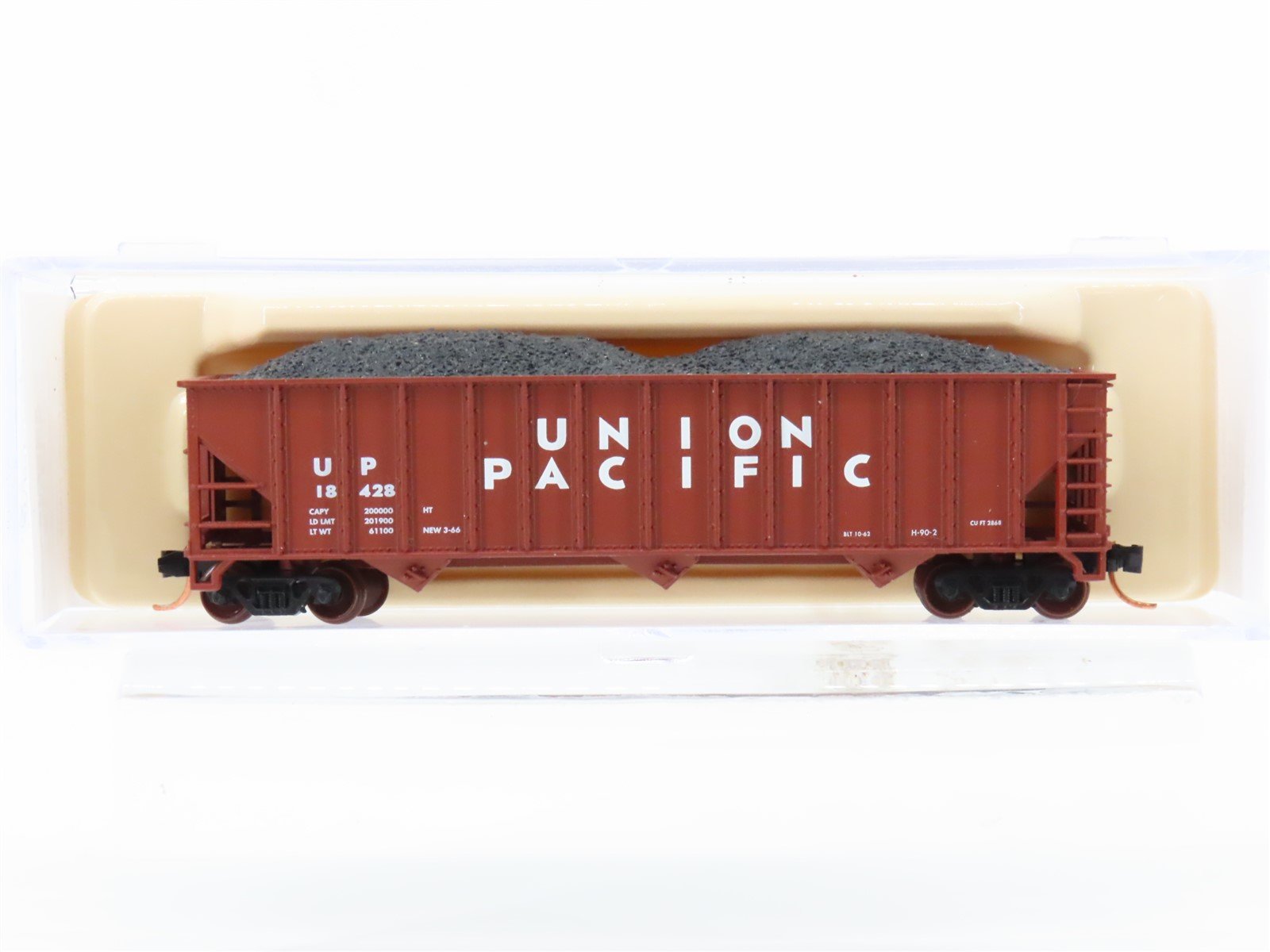 N Scale Atlas 32632 UP Union Pacific 90-Ton 3-Bay Hopper #18428 w/ Load