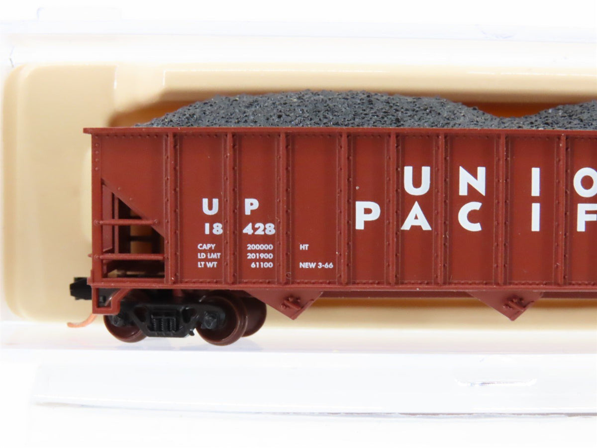 N Scale Atlas 32632 UP Union Pacific 90-Ton 3-Bay Hopper #18428 w/ Load