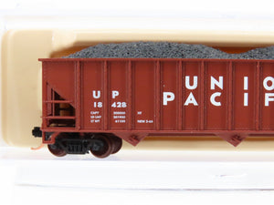N Scale Atlas 32632 UP Union Pacific 90-Ton 3-Bay Hopper #18428 w/ Load
